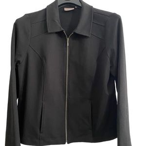 Chicos black zipper jacket sz1